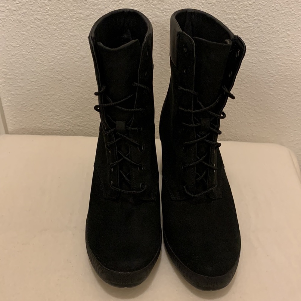 TIMBERLINE/ORTHO BLACK SUEDE BOOT NWOTS RUBBER SOLE SZ 8•5 (no box) NEW - Picture 11 of 12